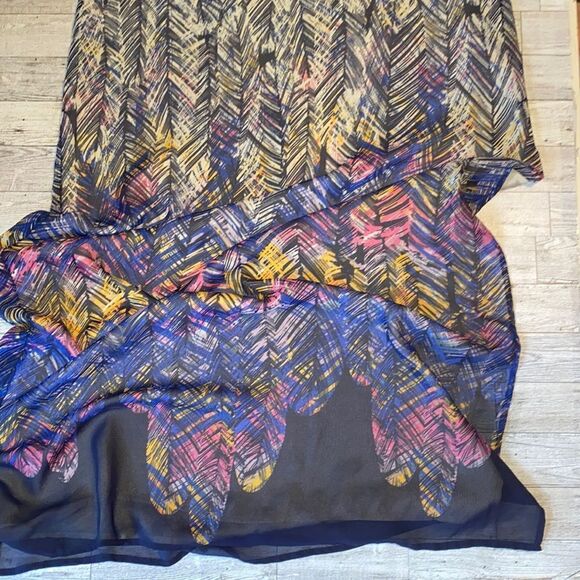 Charlie Jade, Colorful Boho, Feather Print Maxi Dress - Picture 3 of 16